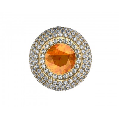 Amira Citrine & Diamond Cocktail Ring